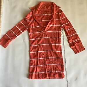Aeropostale Brand New with Tag Red and White Striped Collared Top